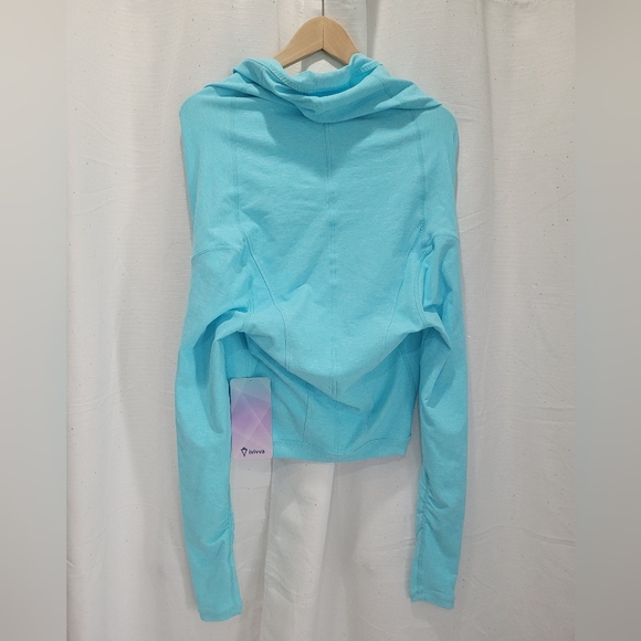 NWT Ivivva Four Count Shrug NWT Sz 12 Turquoise Pullover Rulu Wrap Flip. - Picture 2 of 8